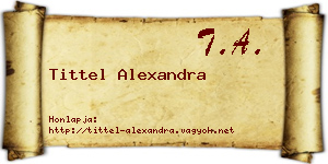 Tittel Alexandra névjegykártya